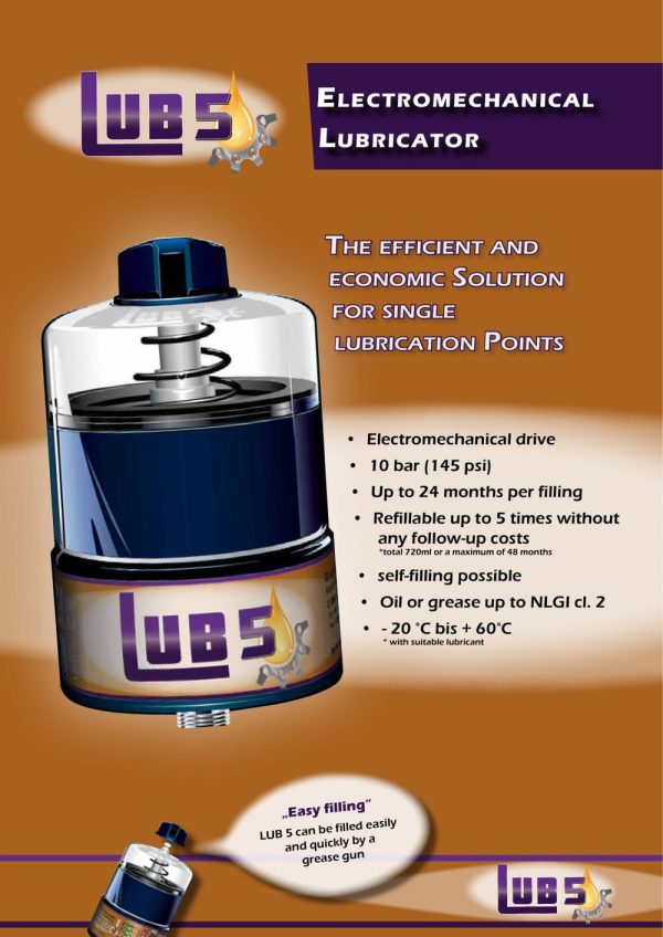 LUB5 Lubricator Filled With Food Industry Grease 120ml