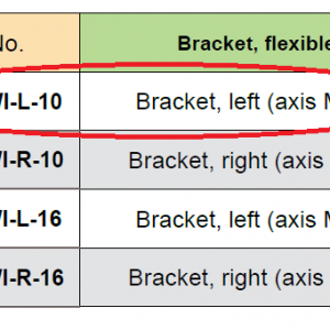 Flexible Bracket, Left (Axis M10)
